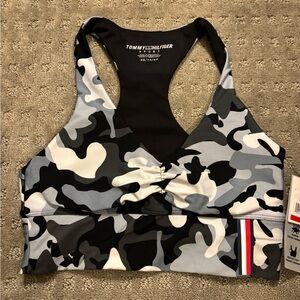 Tommy Hilfiger Black and White Camouflage Bra